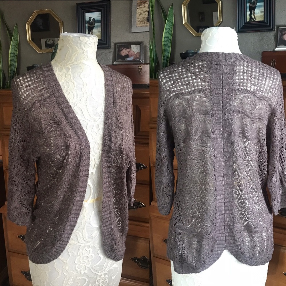 Bronze Lace Cardigan Size Small